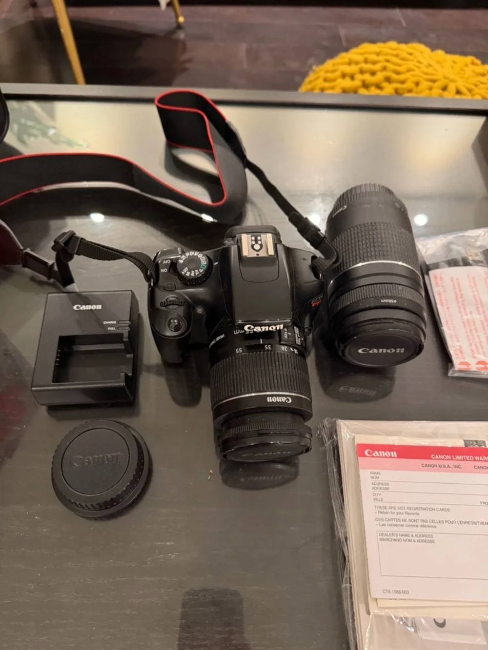 Canon EOS Rebel T3 EF-S 18-55 IS II Kit. Like new, perfectly working condition.